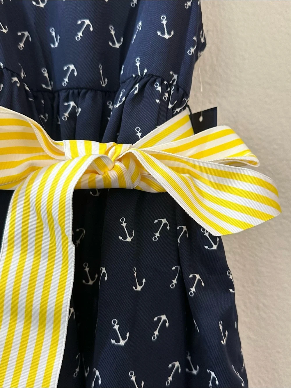 Ralph Lauren Baby Navy Anchor Print Twill Dress Size 12M